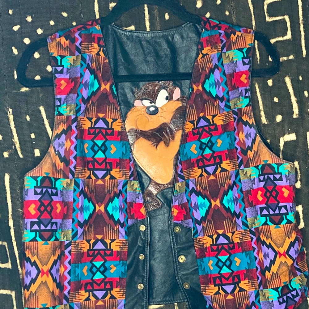 Vintage Men’s (M) Doubled Sized Leather Vest